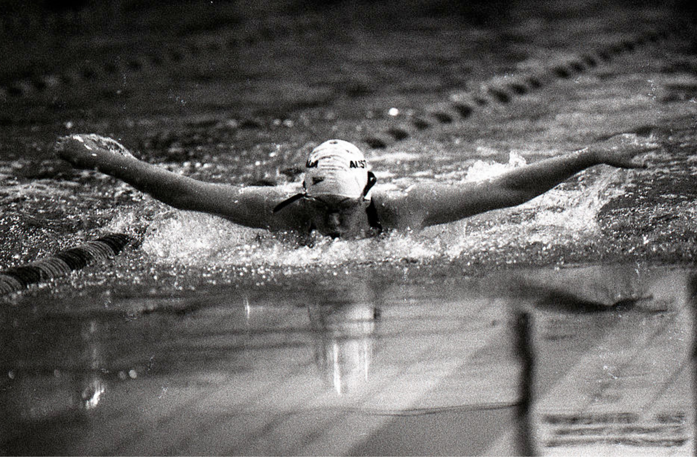 Sarah-Jane-Schulze swimming at the 1992 Paralympic Games in Madrid.