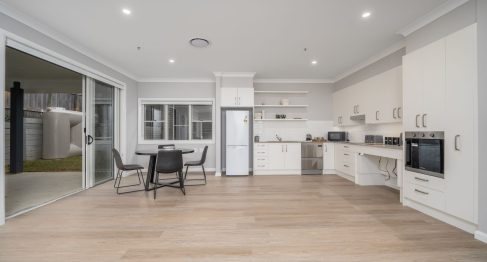 kitchen and dining area of SDA apartment